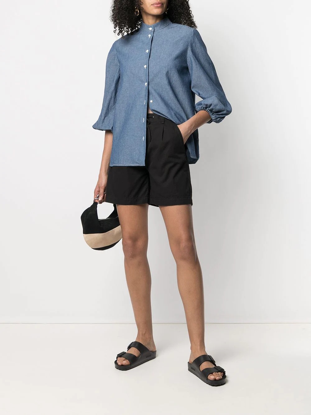 tied-waist linen bermuda shorts - 3