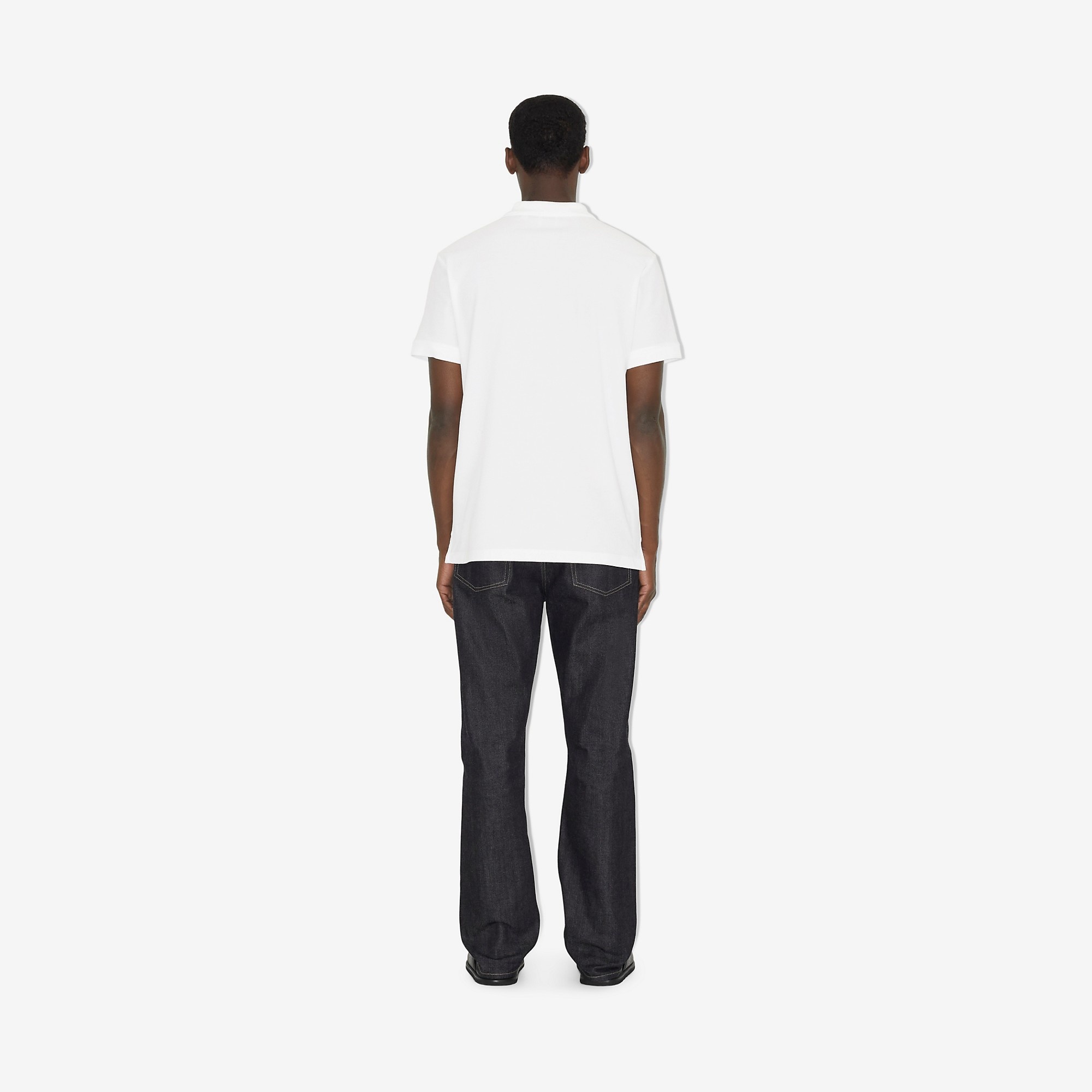Monogram Motif Cotton Piqué Polo Shirt - 4