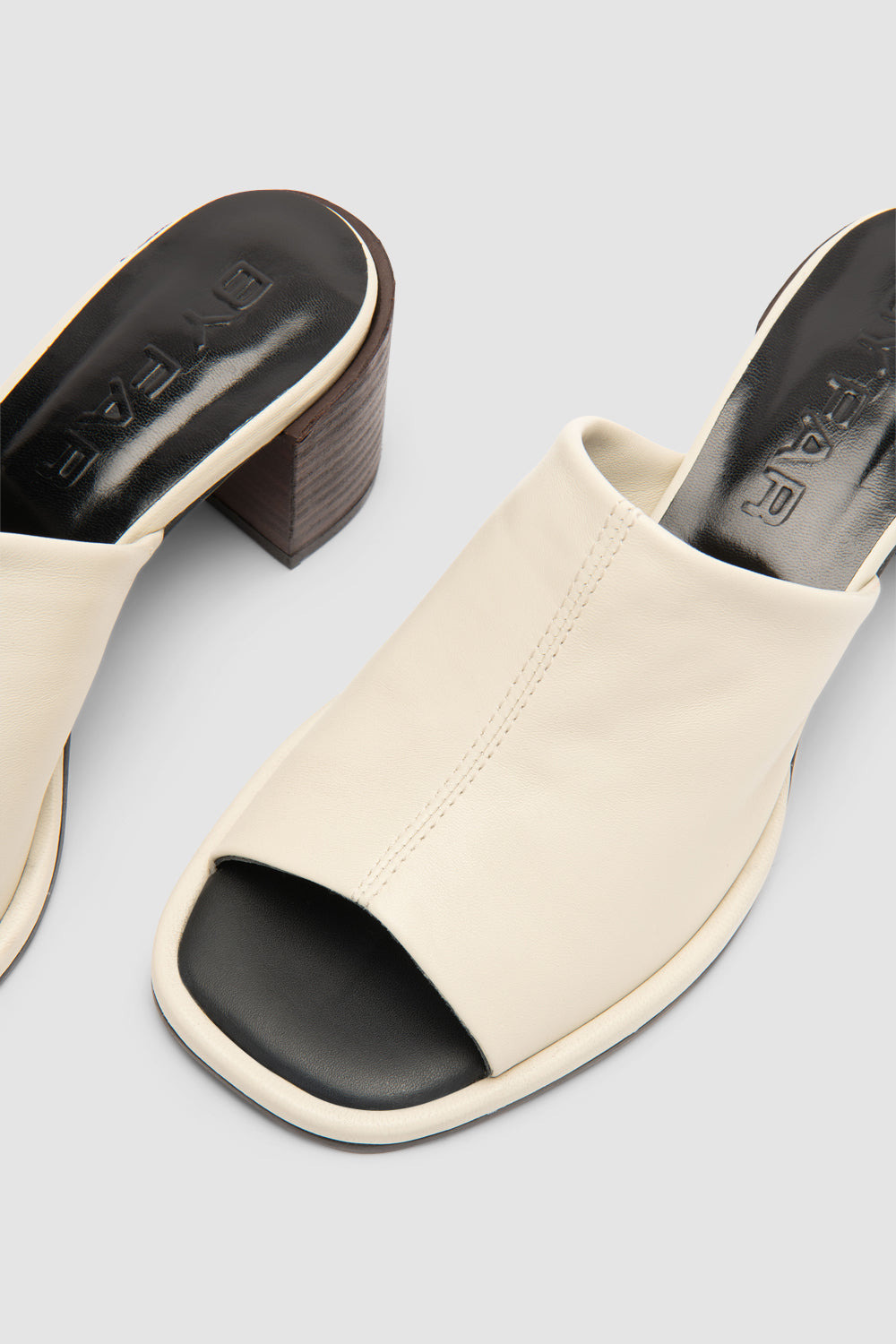 Francisco Limewash and Ristretto Leather Mule - 4