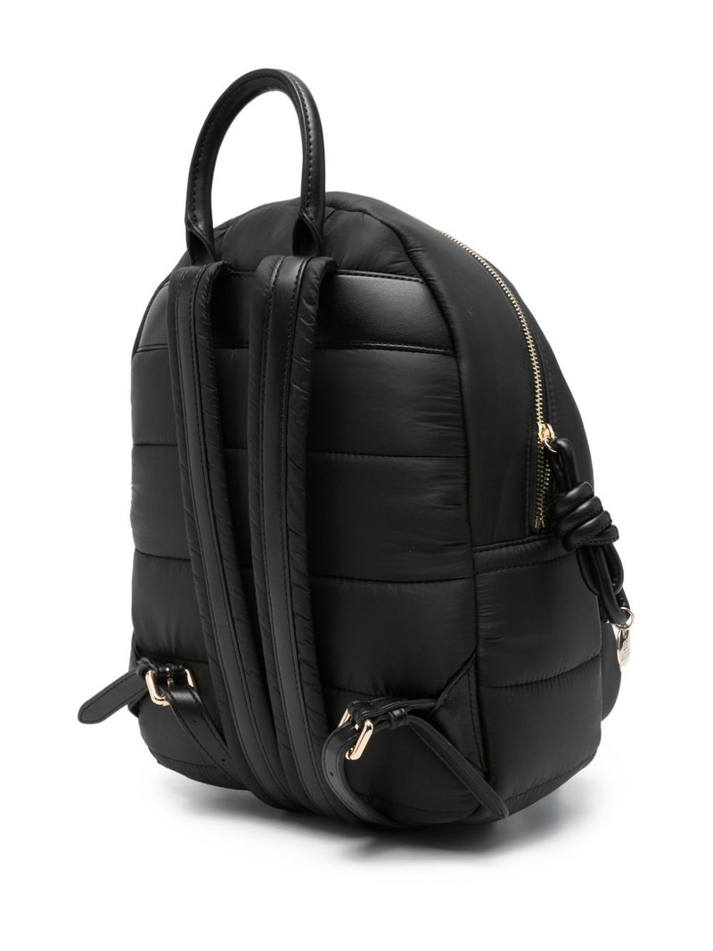 Moschino heart-plaque quilted backpack outlook