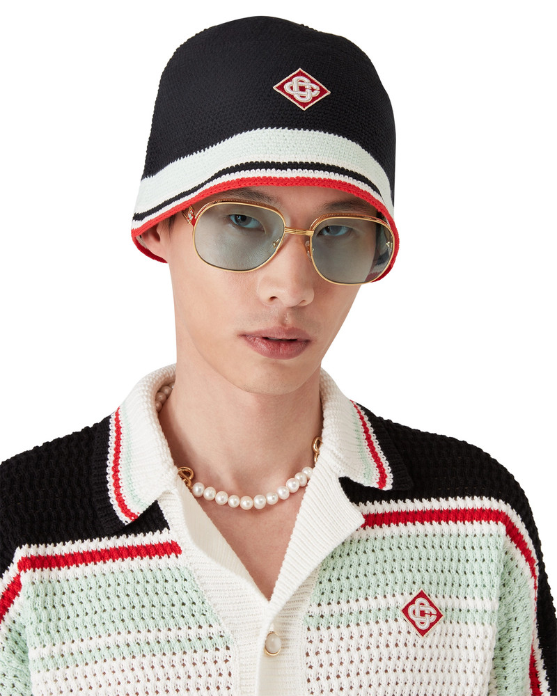 CASABLANCA Stripe Crochet Hat | Casablanca Paris outlook