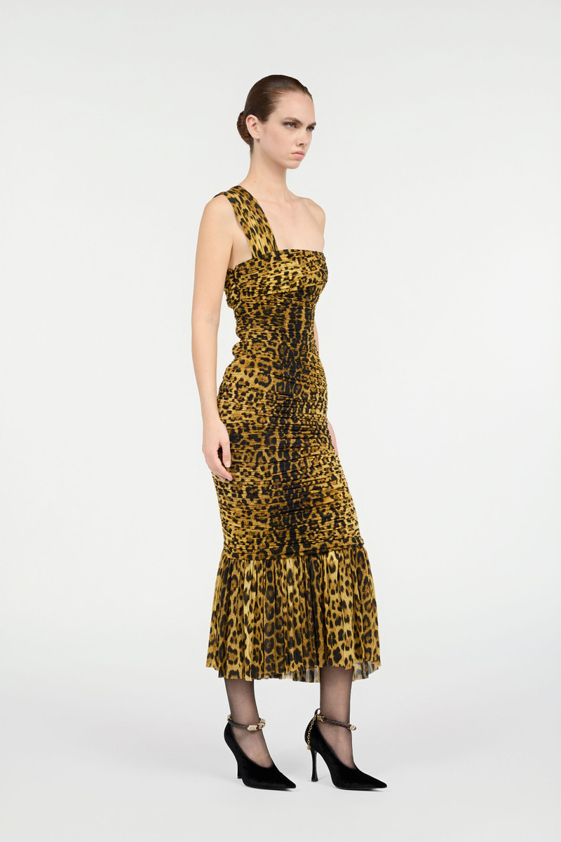 Midi Dress With Jaguar Skin Print 3