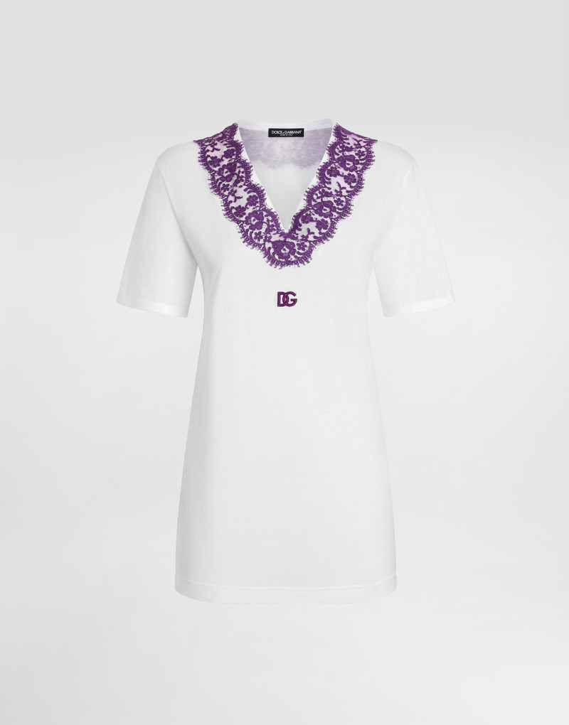 Jersey t-shirt with lace and DG patch 1