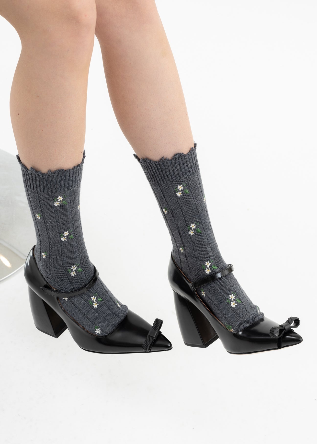 Black Pointed High Heels - 9
