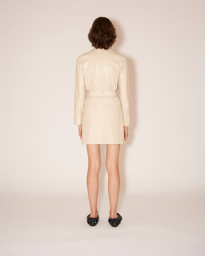 Nanushka MEDA - OKOBOR™ alt-leather mini skirt - Creme outlook