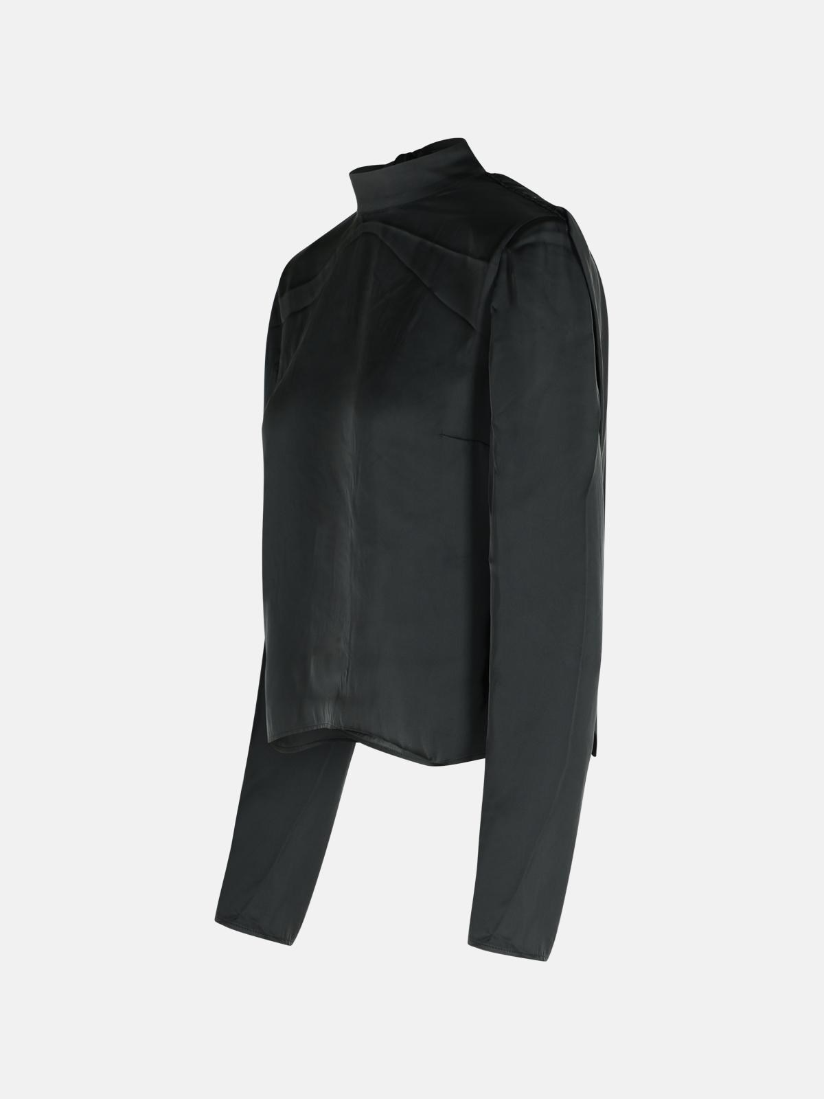 DRAPED TOP IN BLACK POLYESTER - 2
