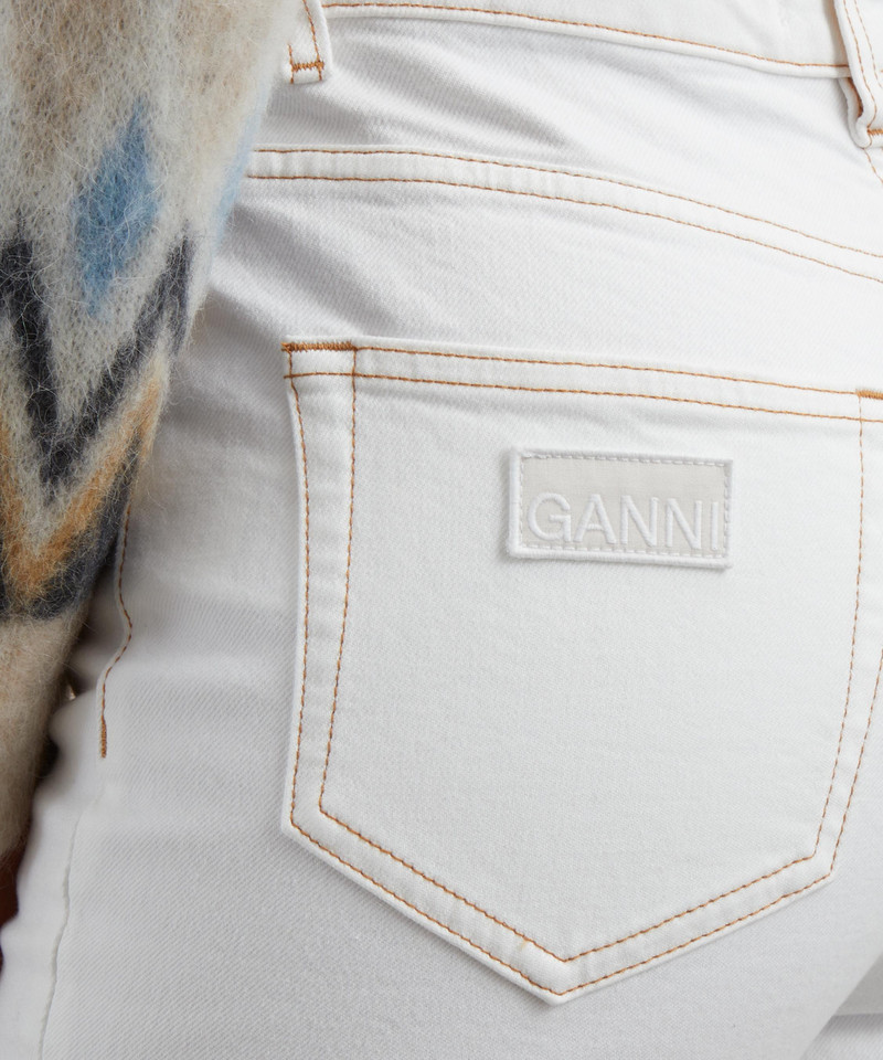 White Denim Goddi Flared Jeans 5