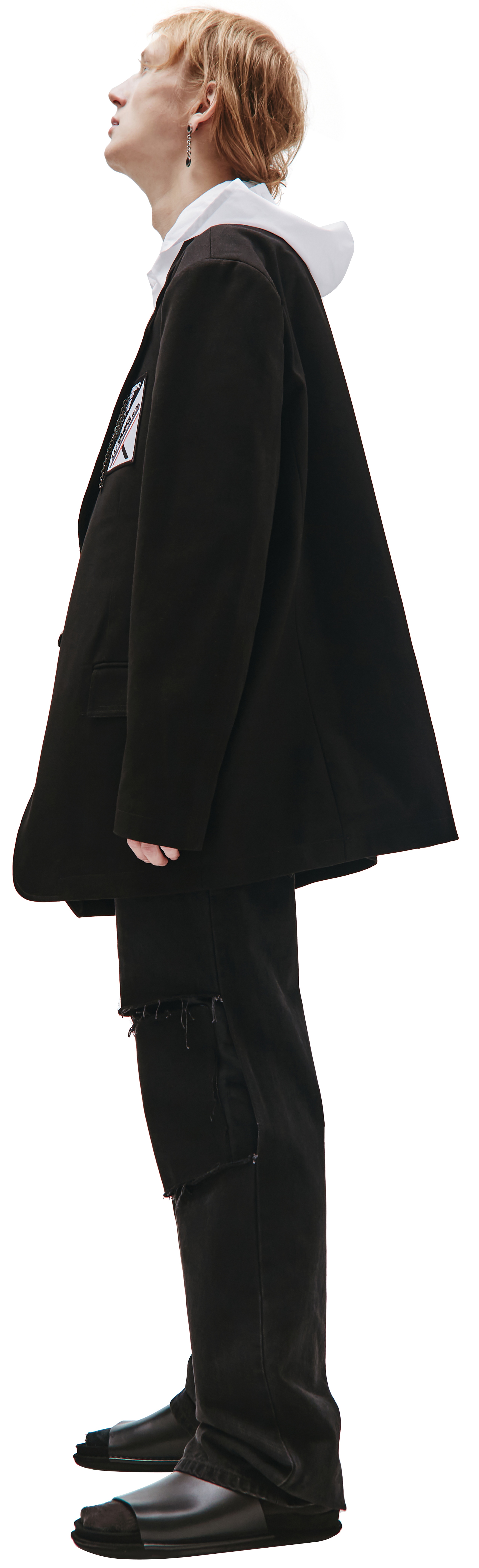 BOXY OVERSIZED BLAZER IN BLACK - 2