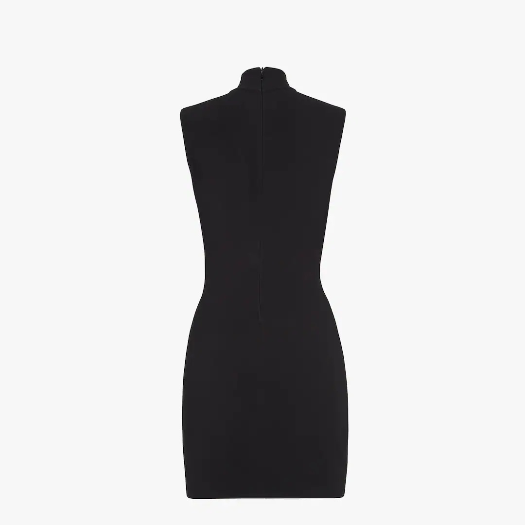 Fendace dress in black cady - 2