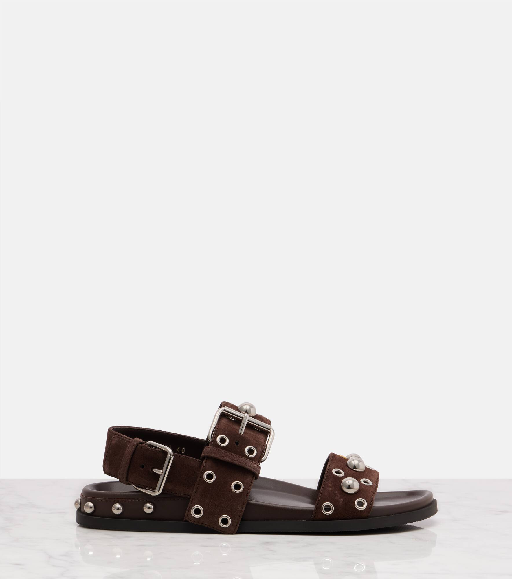 Nellcôte studded suede sandals - 4