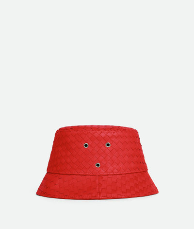 Bottega Veneta Leather Intrecciato Bucket Hat outlook