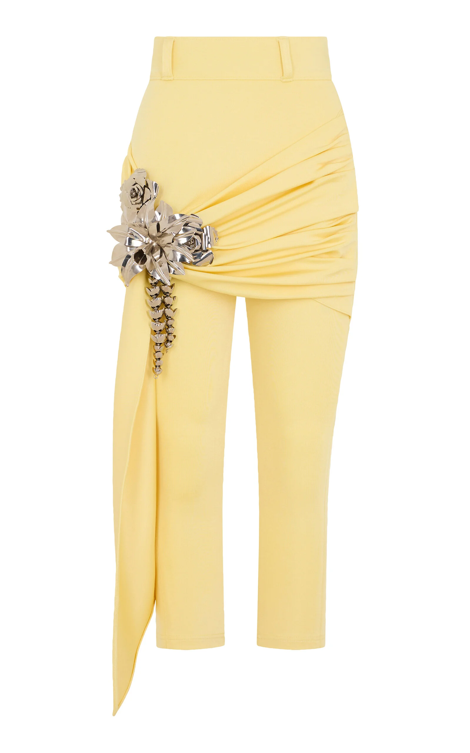 Skirt-Detailed Skinny-Leg Pants yellow - 1
