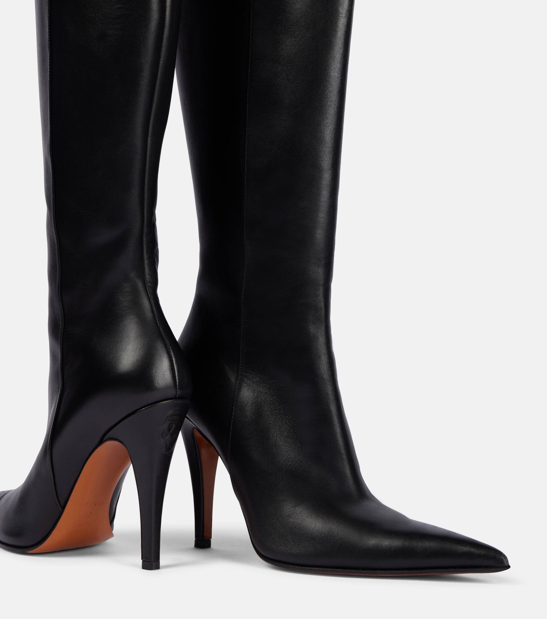 Leather knee-high boots - 5