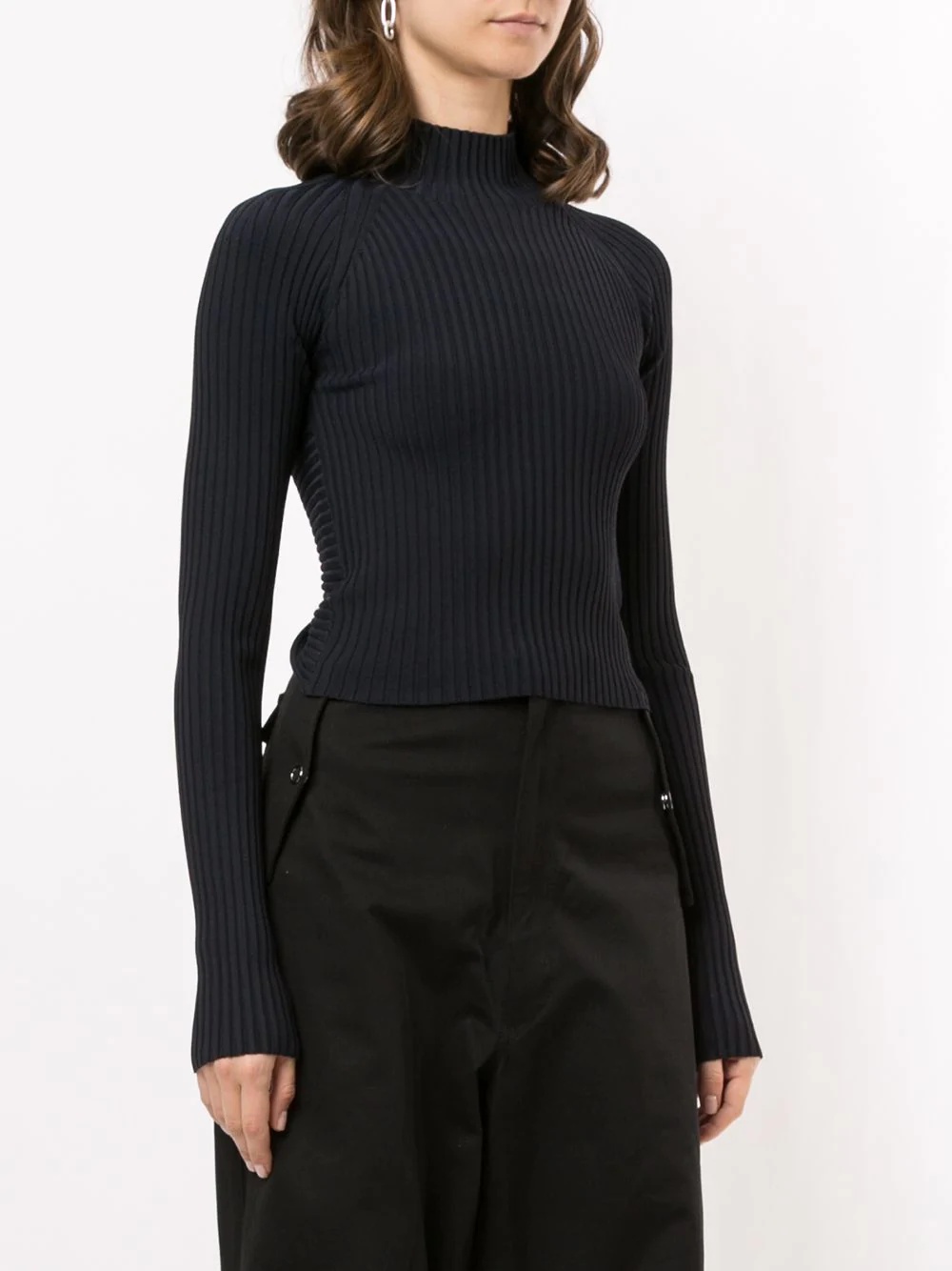 twisted back cropped jumper - 4