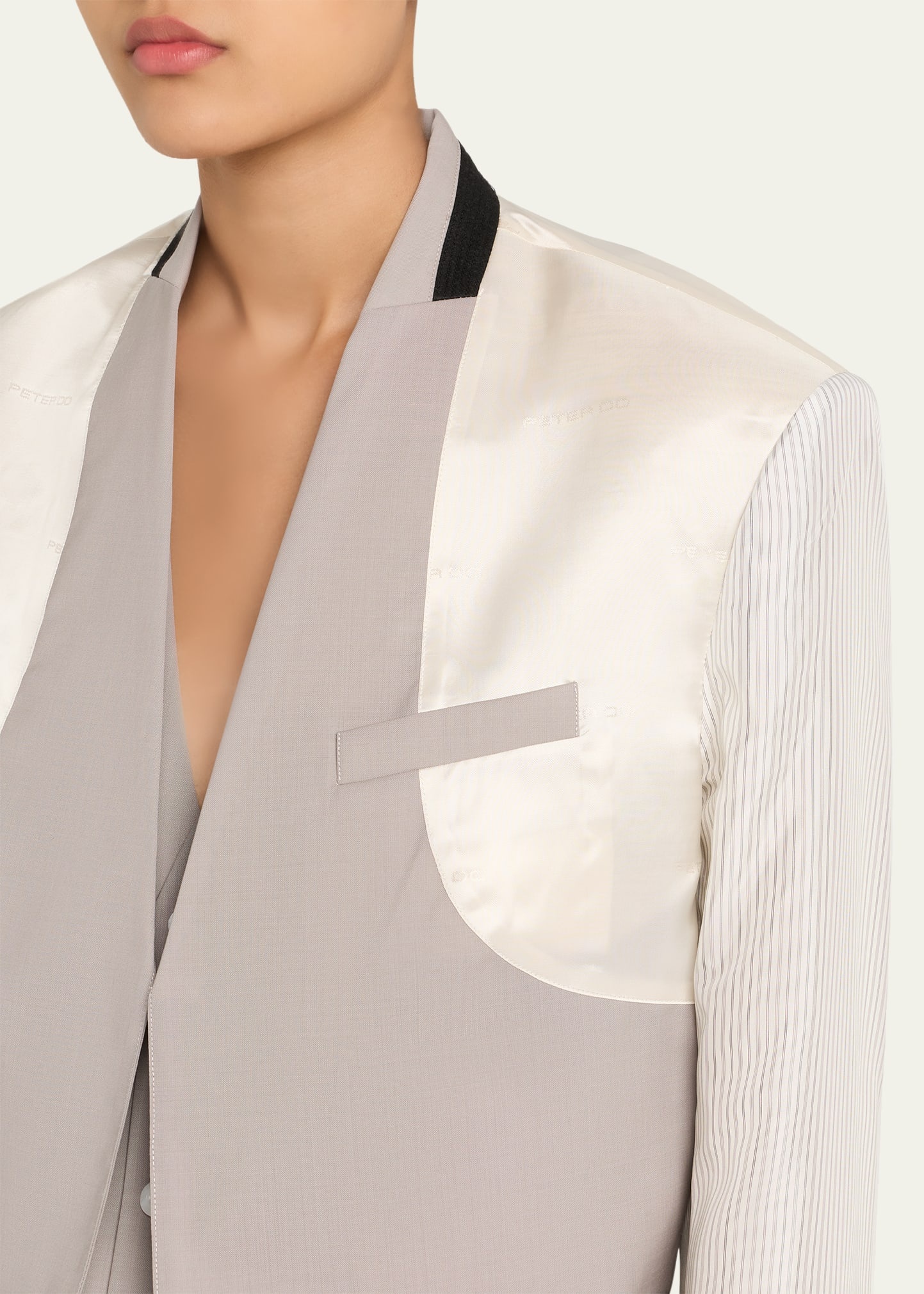 Mun Patchwork Blazer Jacket - 5