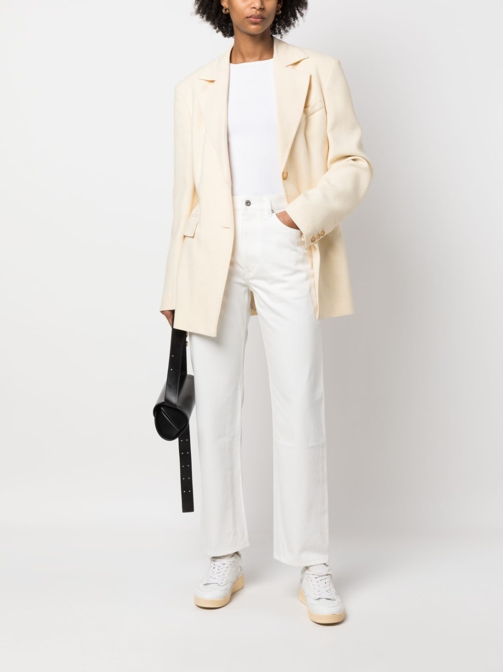 straight-leg cotton trousers - 2