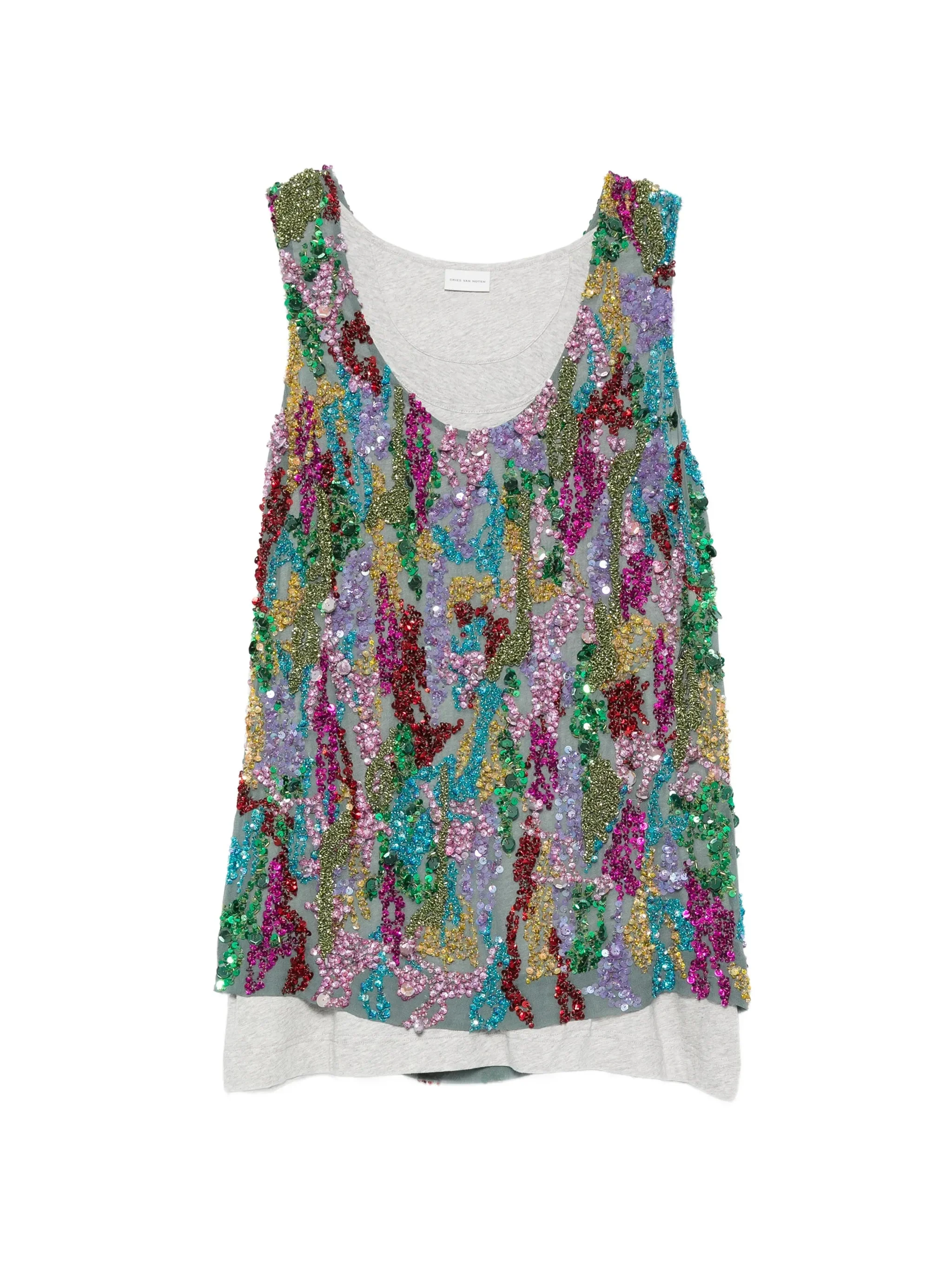 Dries Van Noten Layered Sequinned Tank Top - 1