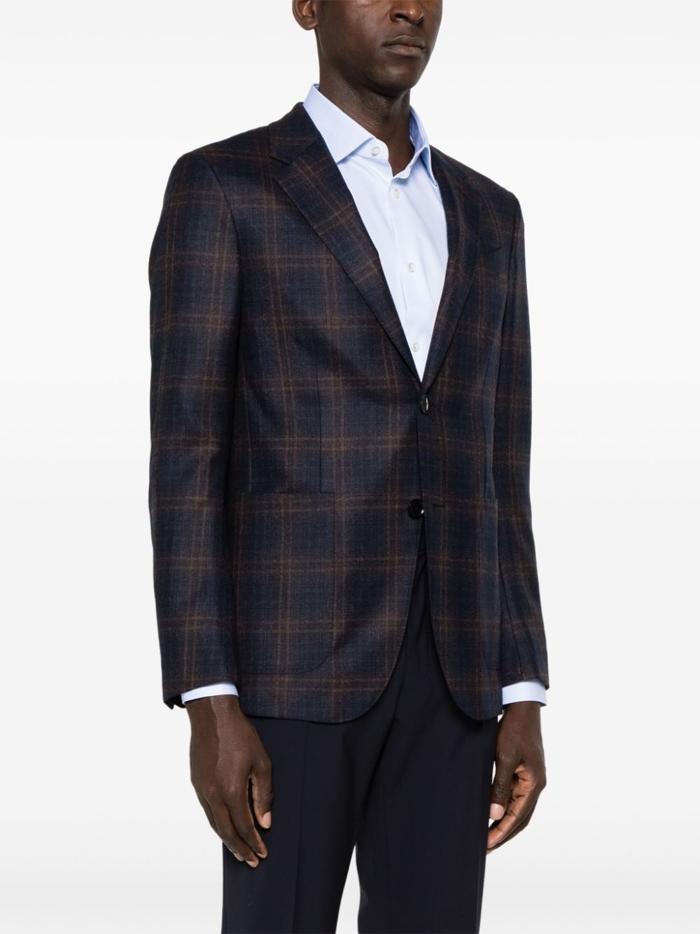 checked blazer - 3