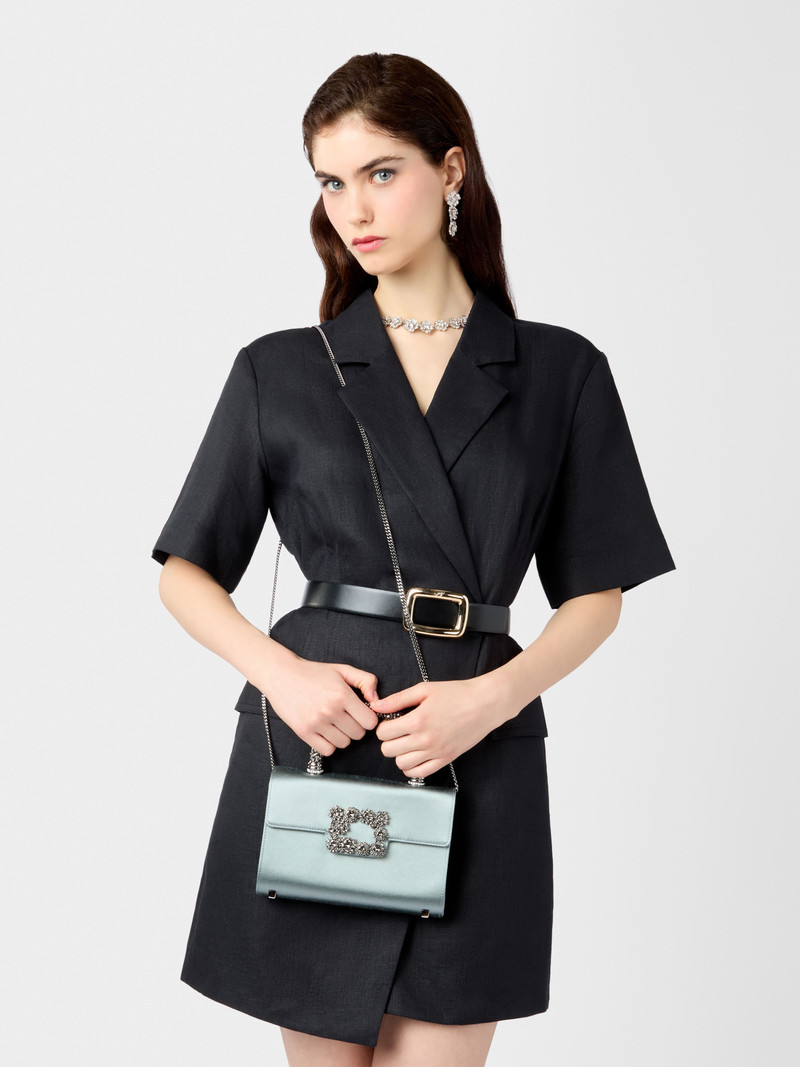 Jewel Efflorescence Mini Bag in satin 10