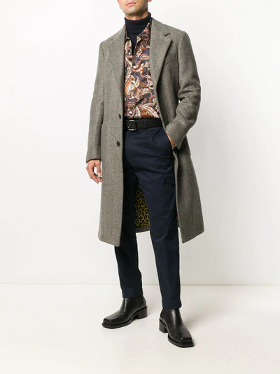 Etro herringbone overcoat outlook