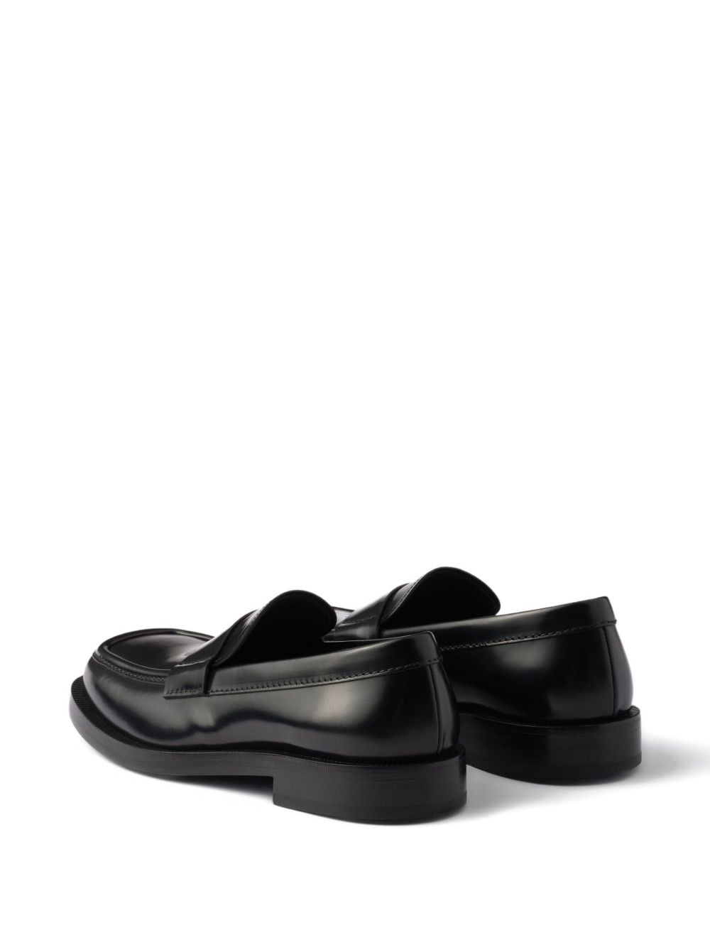 brushed leather loafers - 3