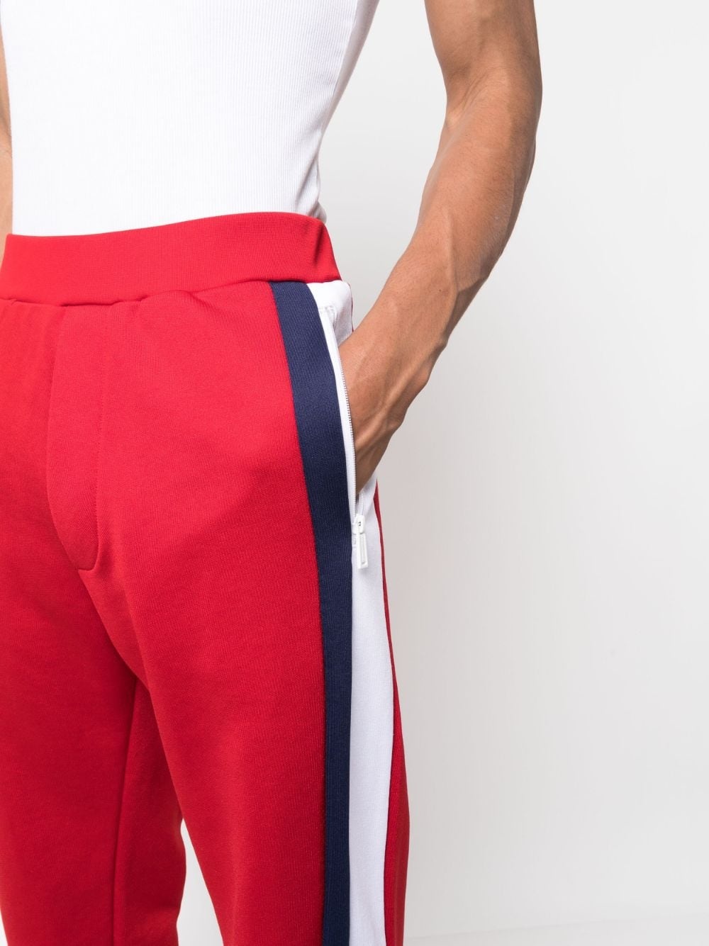 striped cotton-blend track pants - 5