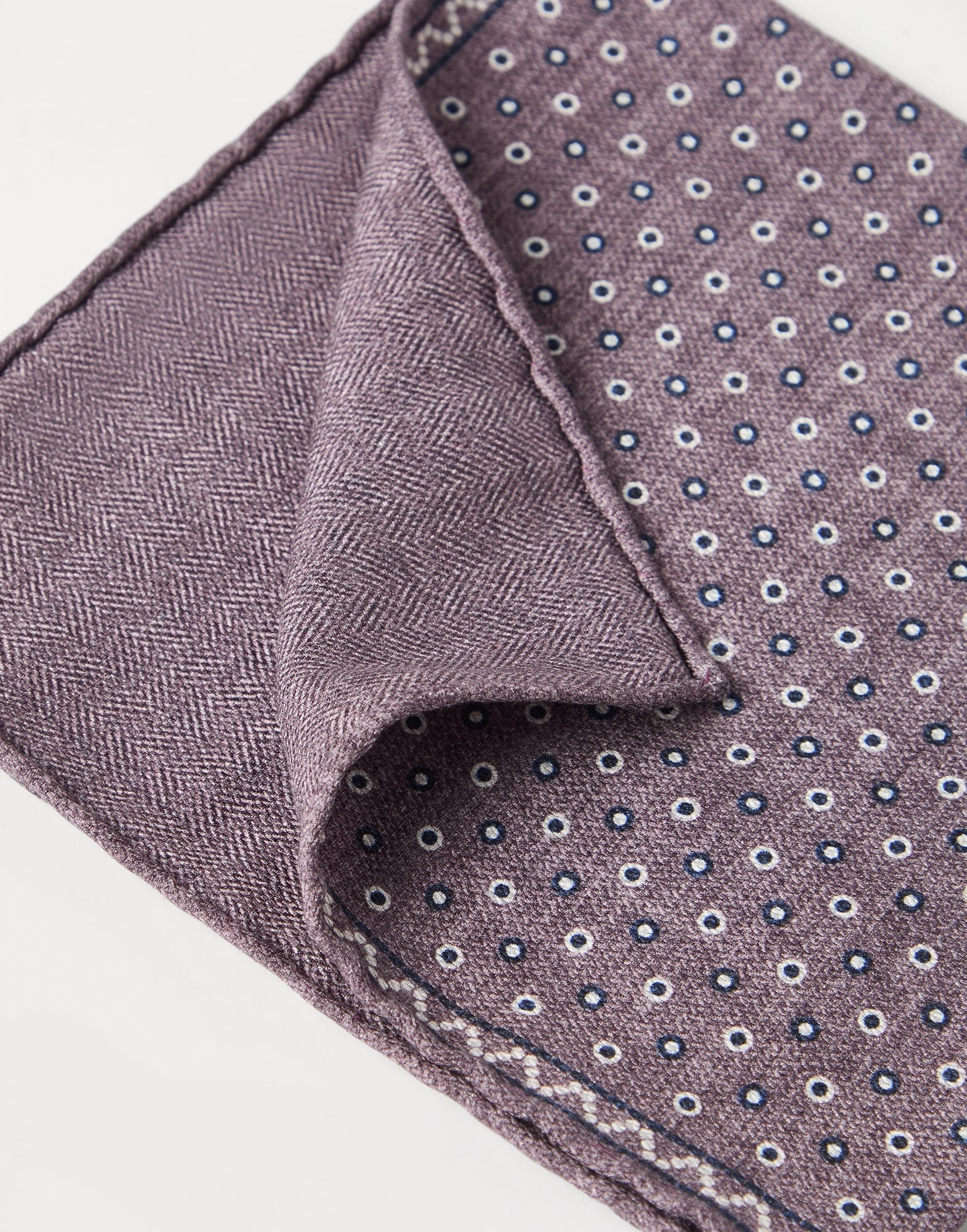 Spotted silk pocket square - 2