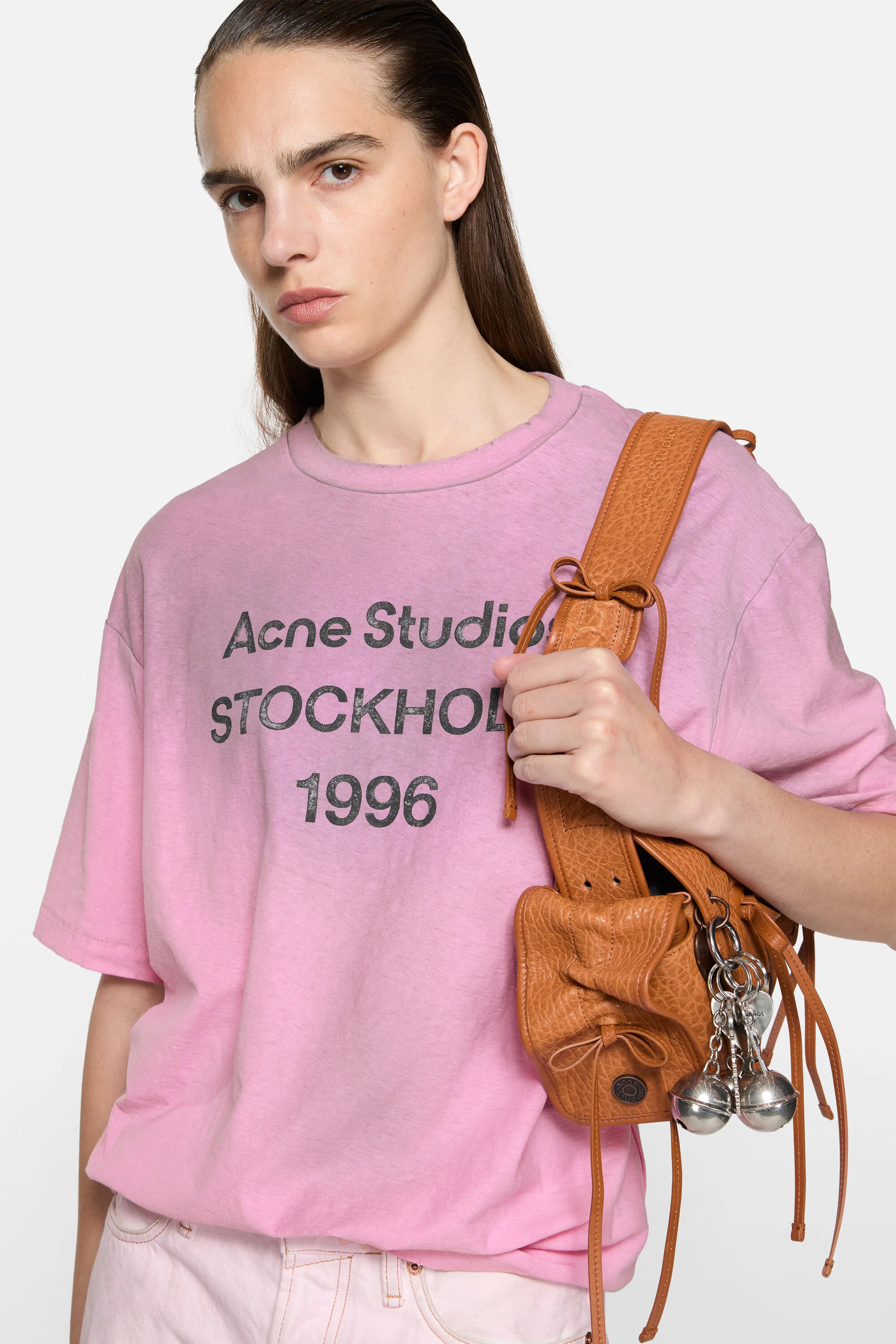 Logo t-shirt - Relaxed fit - Cotton candy pink - 4