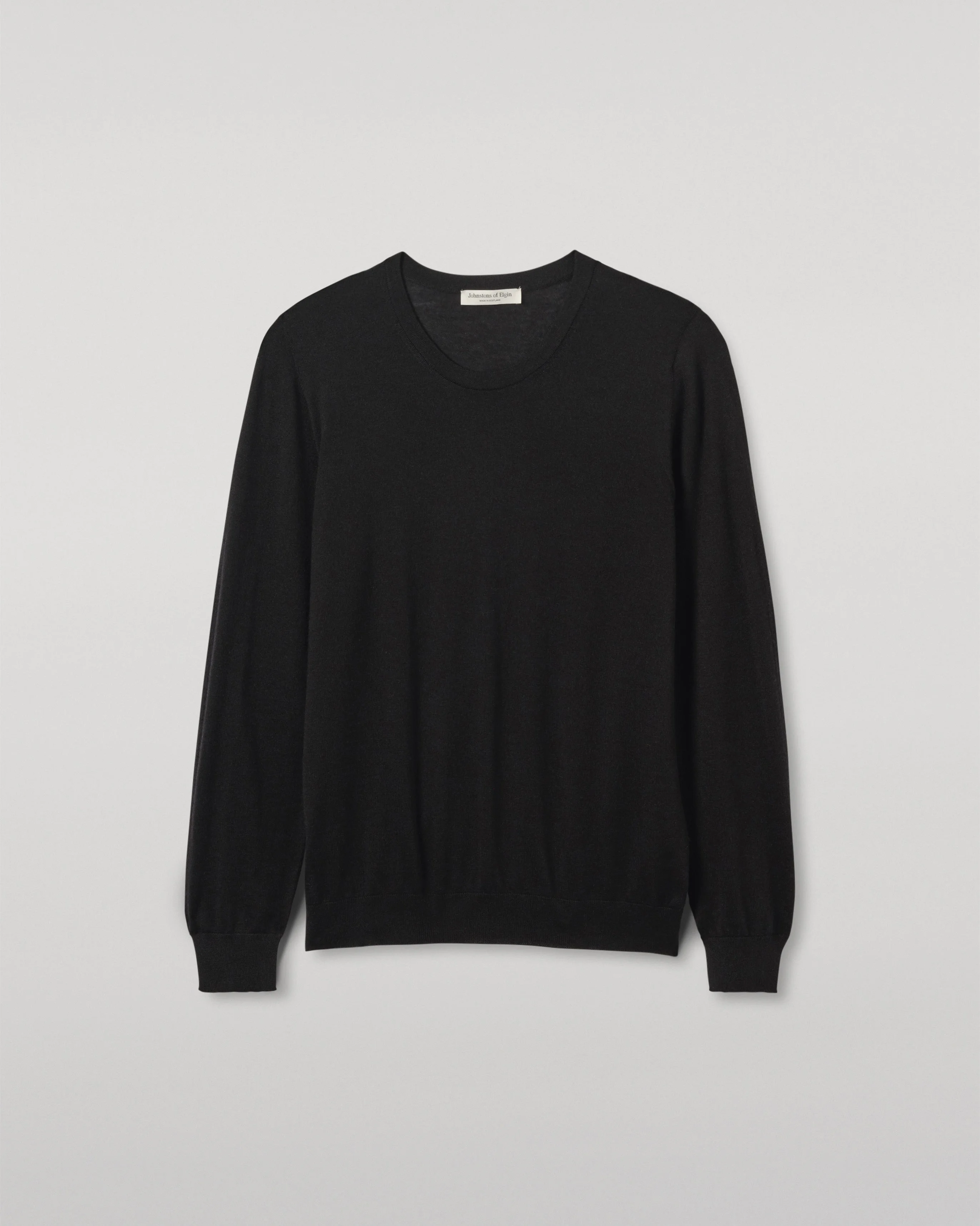 Fin Black Superfine Cashmere Jumper - 1