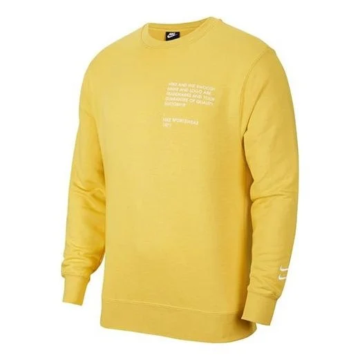 Nike Swoosh Athleisure Casual Sports Pullover Yellow CU4035-761 - 1