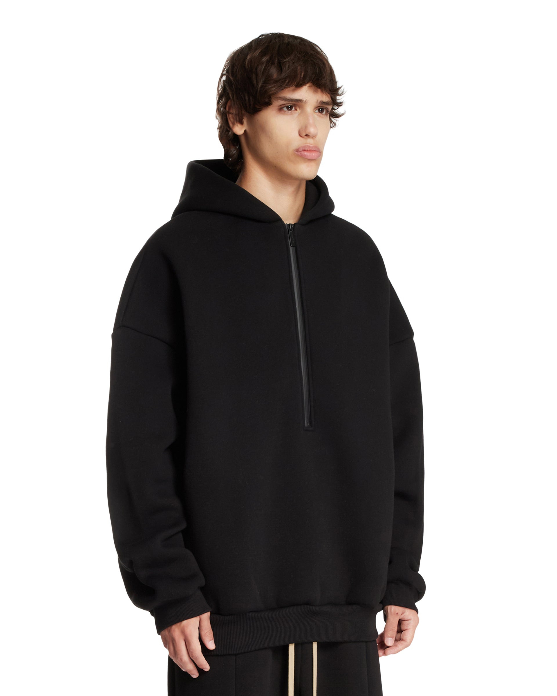 Black Half-Zip Hoodie - 4