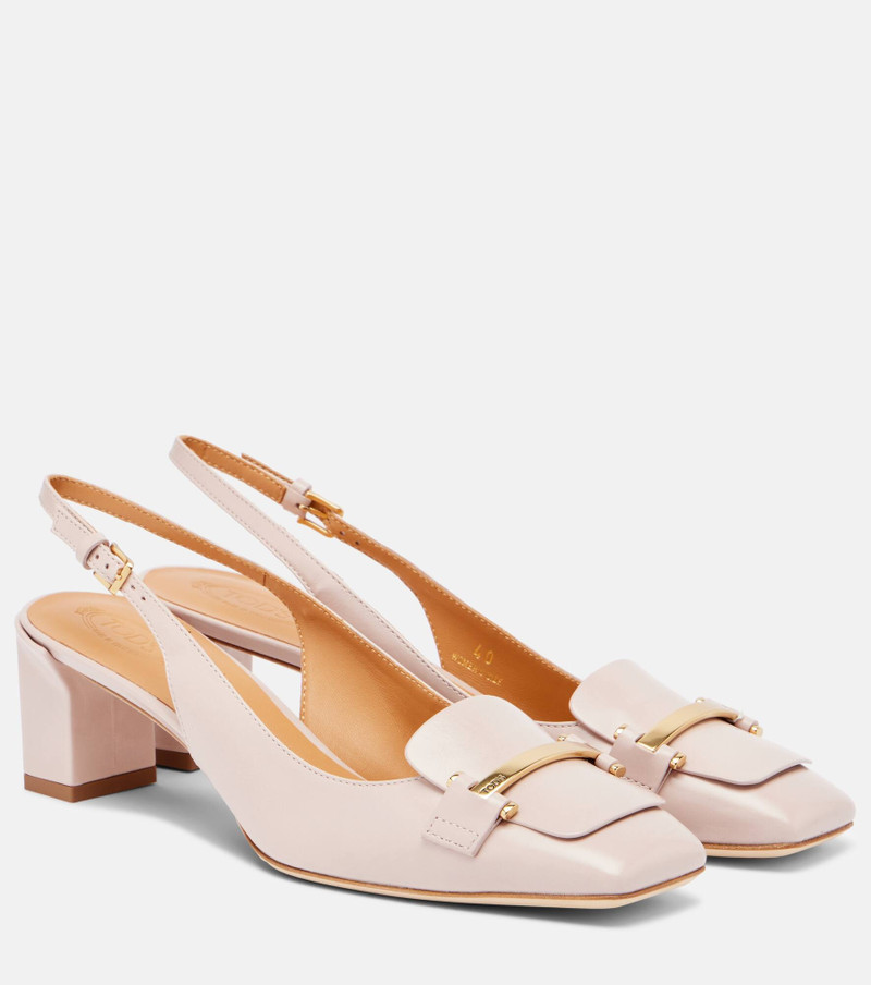 Barretta 50 leather slingback pumps 1