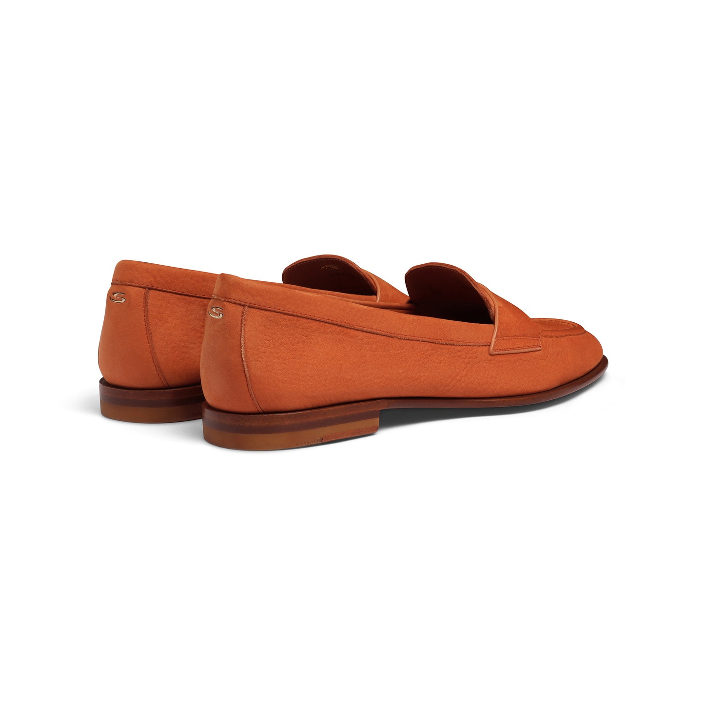 Women's orange nubuck penny loafer - 4