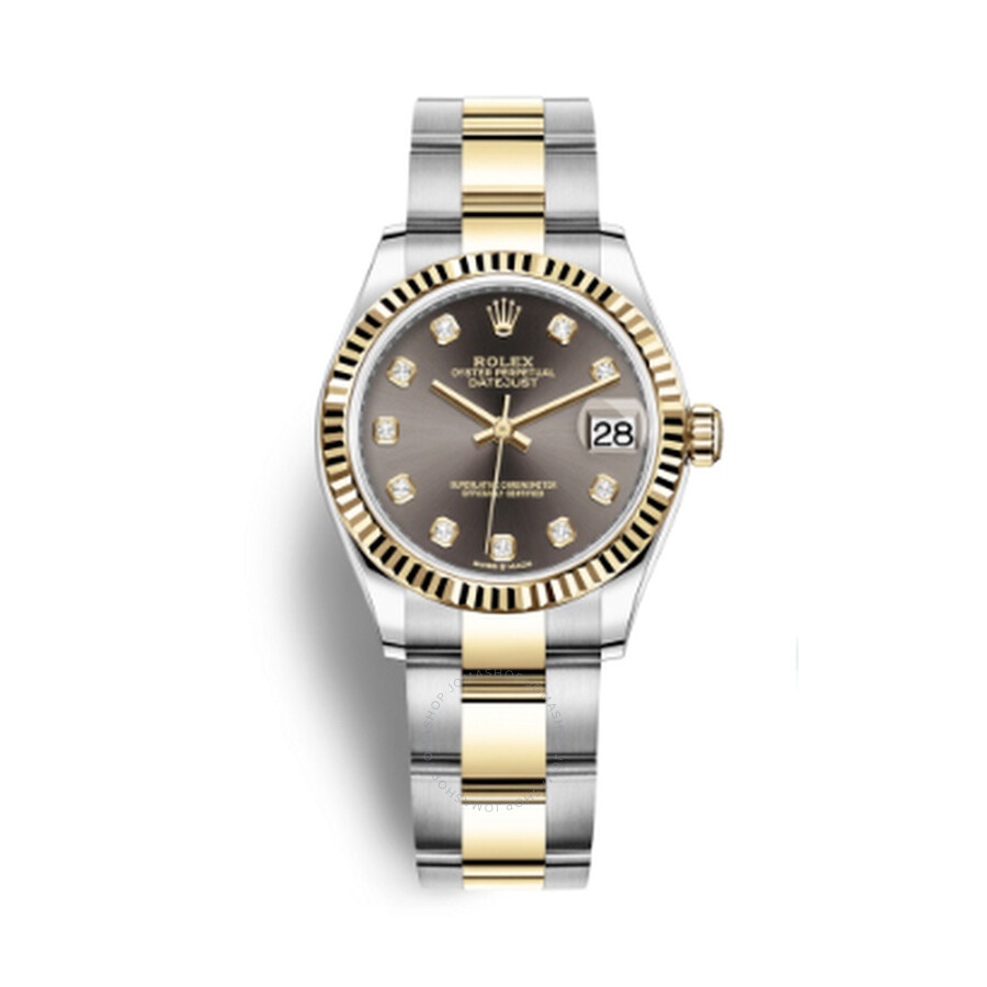 Rolex Datejust 31 Dark Grey Dial Ladies Automatic Steel and 18kt Yellow Gold Oyster Watch 278273GYDO - 1