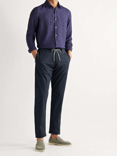 Canali Slim-Fit Cotton-Blend Drawstring Trousers outlook