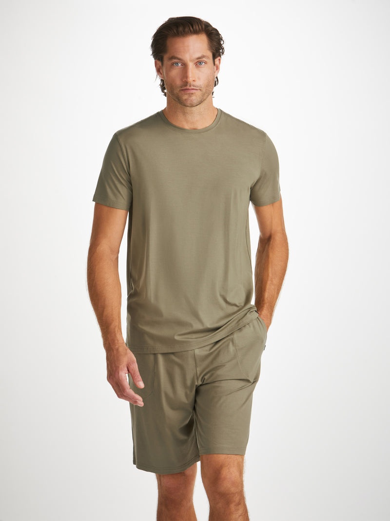 Men's Lounge Shorts Basel Micro Modal Stretch Khaki - 2