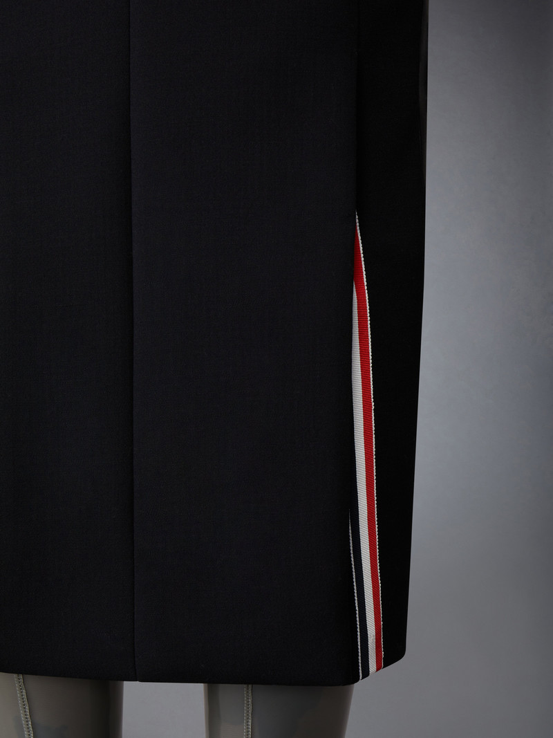 Solid Wool Crepe Low Rise Maxi Hobble Skirt 6