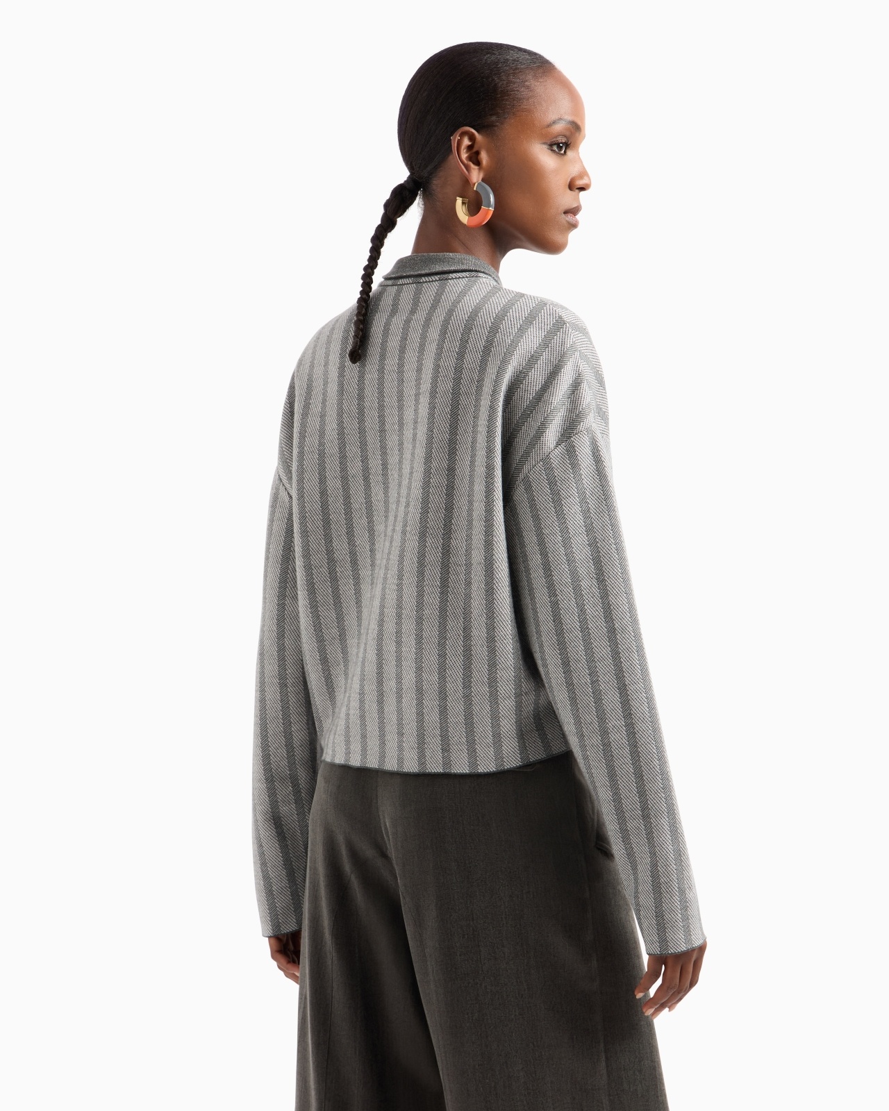 JACQUARD KNIT SHORT JACKET - 3