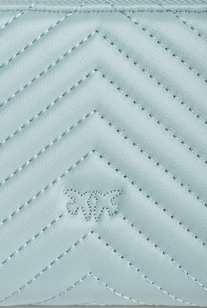 SQUARE QUILTED NAPPA LEATHER ZIP-AROUND PURSE 4