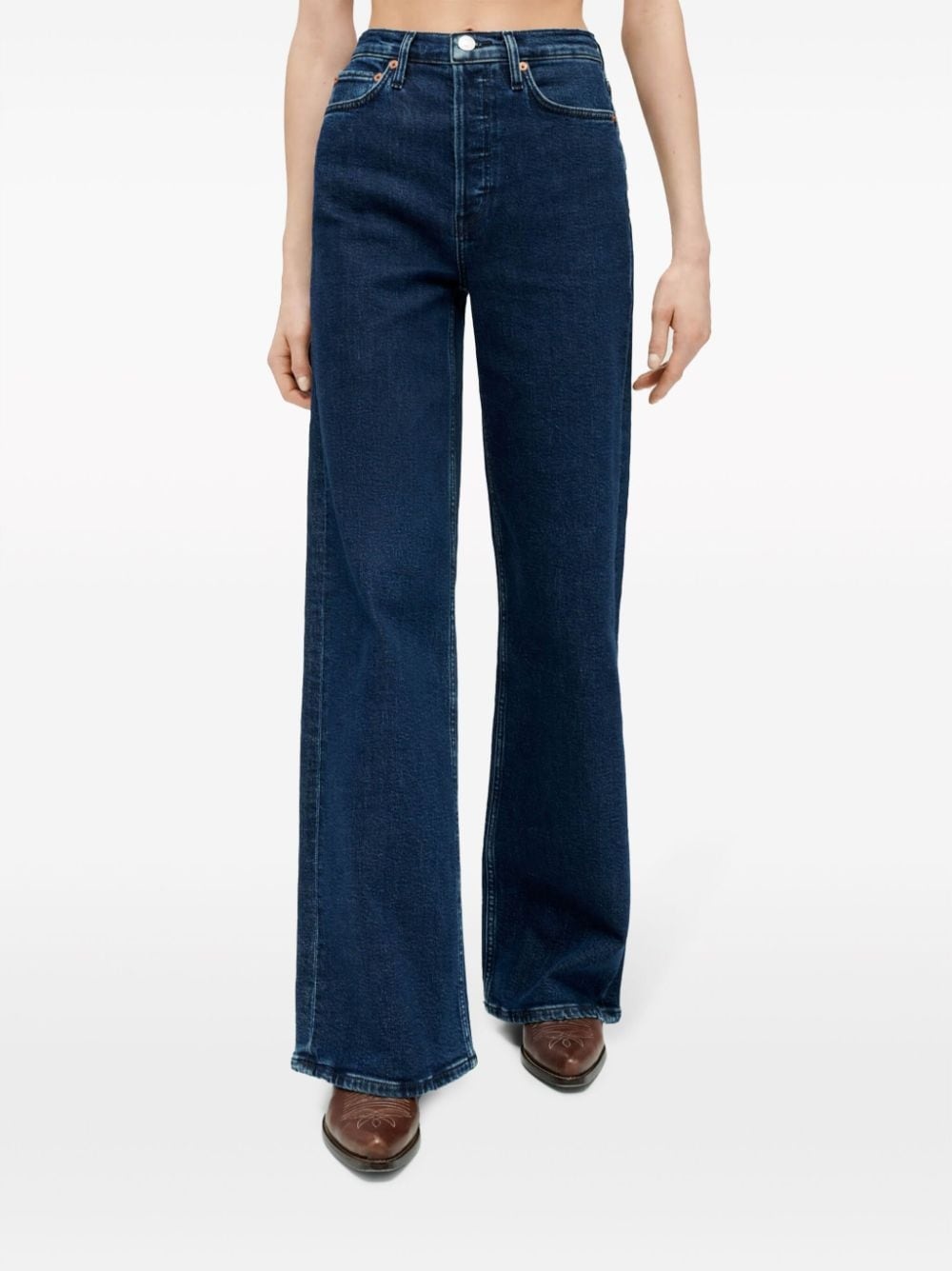 high-rise wide-leg jeans - 3