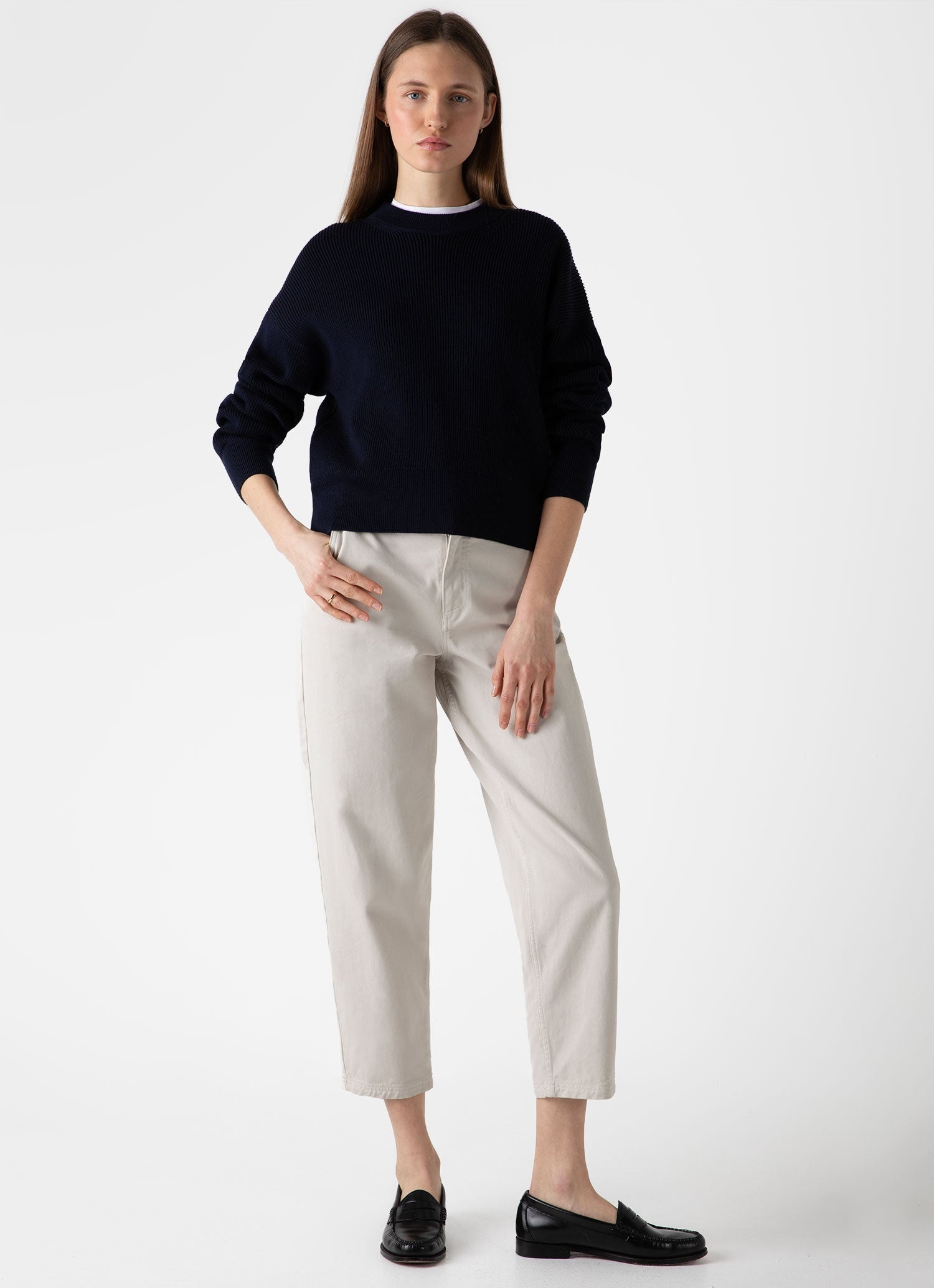 Ribbed Crew Neck Jumper - 3