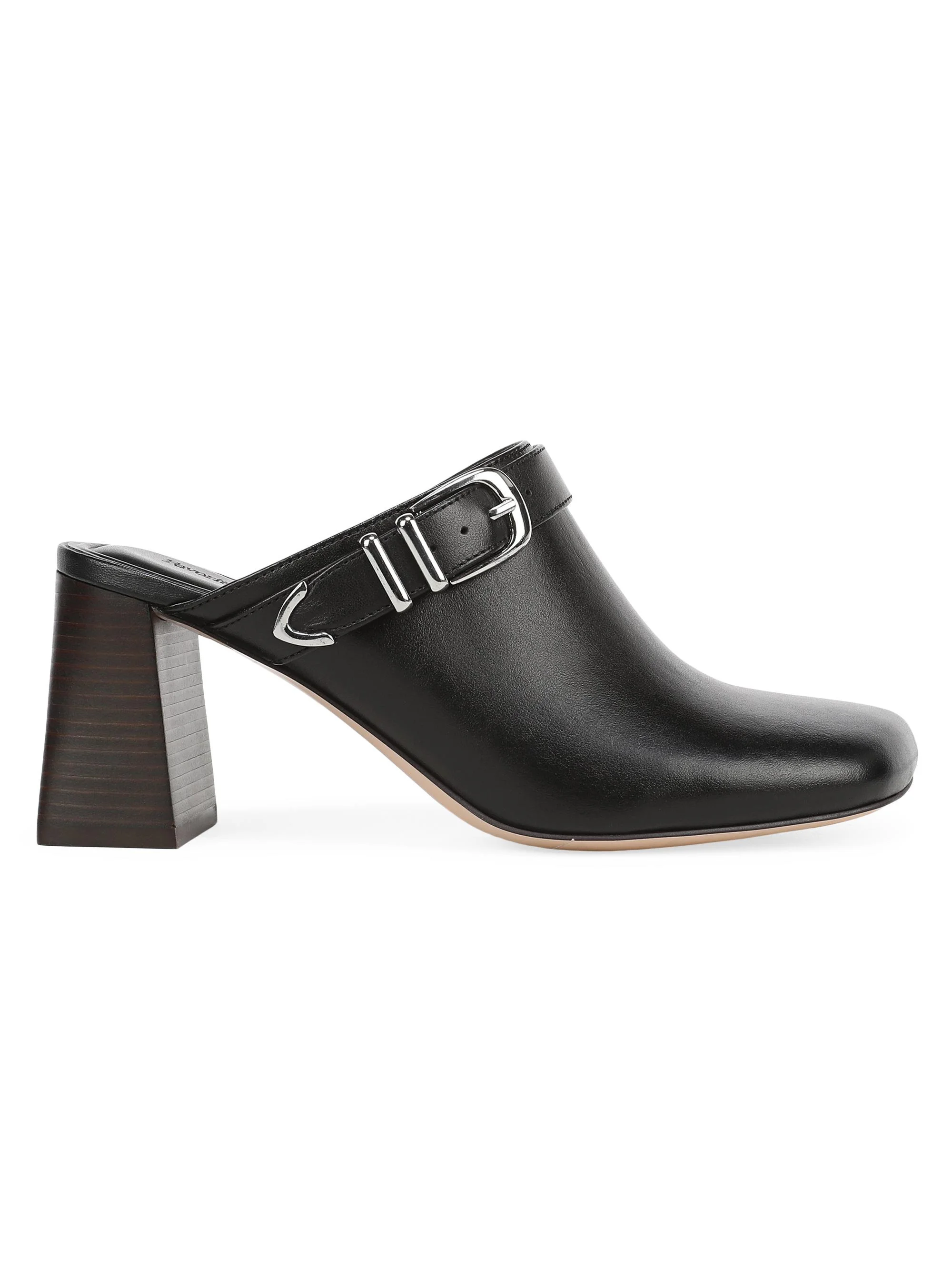 Women's Cece 70MM Leather Mules - Black - 1