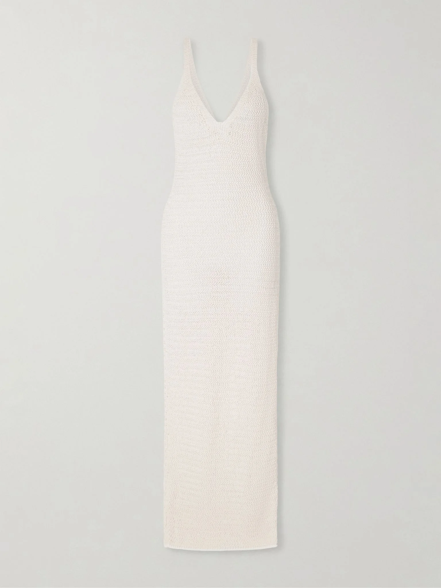 Crocheted maxi dress Off-white - 1