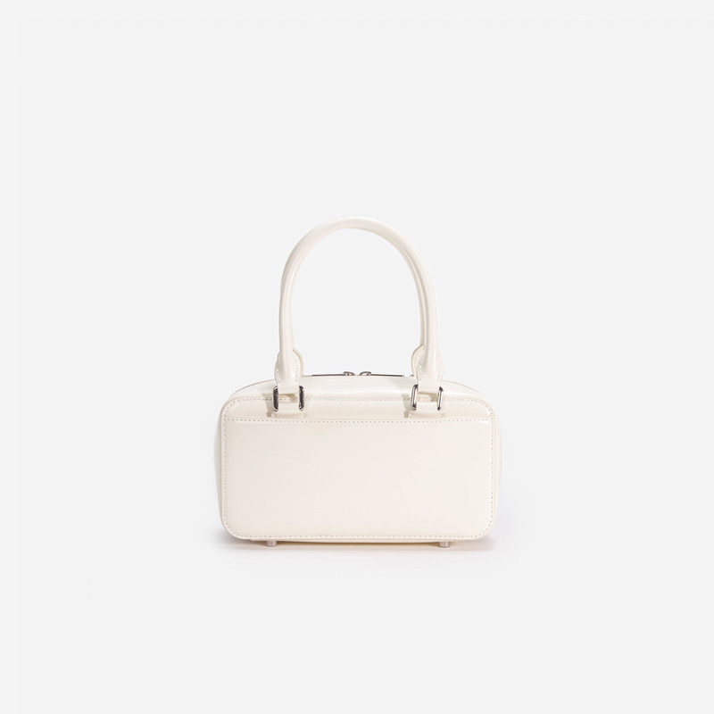 Cream Leather Mini Tote Bag 3