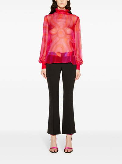 PUCCI semi-sheer silk chiffon blouse outlook