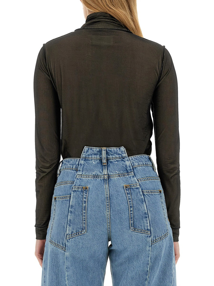 Maison Margiela Women Turtleneck Bodysuit - 3