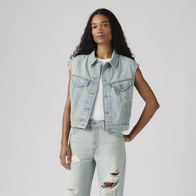 SHRUNKEN '90S TRUCKER VEST 3