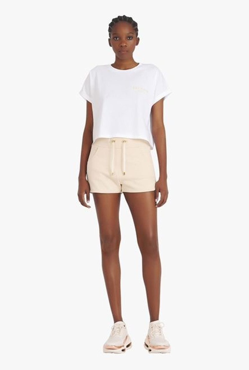 Balmain Exclusive - Beige cotton shorts outlook