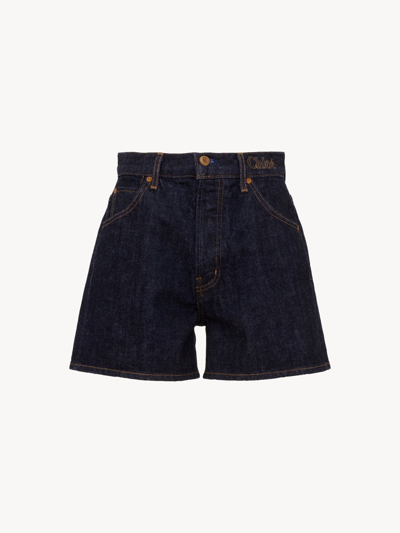 HIGH-WAISTED JEAN SHORTS - 4