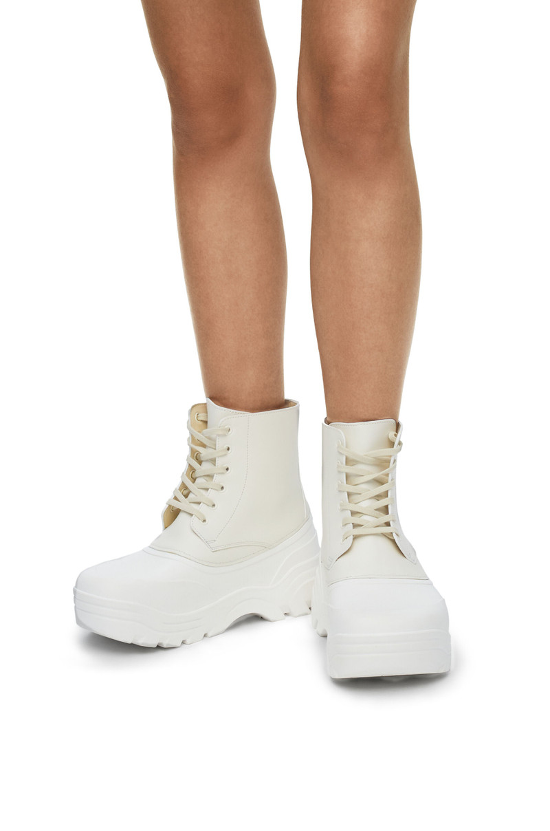 Loewe Field lace-up bootie in nubuck and rubber outlook